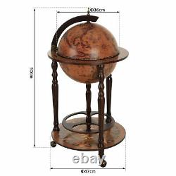 Vintage Wine Bar Antique Globe Drinks Minibar Trolley Cabinet Home Retro Gift