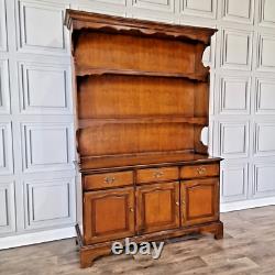 Vintage Wood Antique Style Oak Welsh Dresser Country Farmhouse Style Kitchen