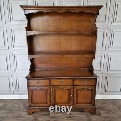 Vintage Wood Antique Style Oak Welsh Dresser Country Farmhouse Style Kitchen