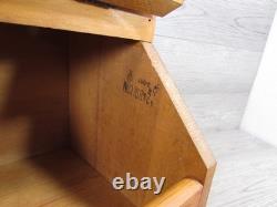 Vintage Wood Bread Box Retro MCM Country Farmhouse Wooden Kitchen Counter Large