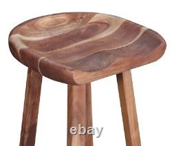 Vintage Wooden Bar Stools Breakfast Kitchen Room Pub Stool Furniture Set Retro