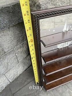 Vintage Wooden Mirrror Wall Hanging Curio Cabinet 20x13x4.5