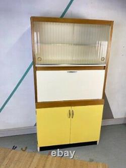 Vintage Yellow Kitchen Larder Storage Cupboard 1970s Mid Century Retro