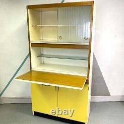 Vintage Yellow Kitchen Larder Storage Cupboard 1970s Mid Century Retro