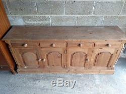 Vintage antique stripped pine dresser base / sideboard