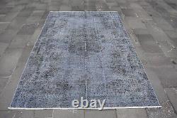 Vintage area rug, Handmade rug, Turkish kitchen rug, Wool rug 5.1x7.9 ft RR4459