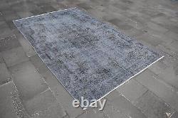 Vintage area rug, Handmade rug, Turkish kitchen rug, Wool rug 5.1x7.9 ft RR4459