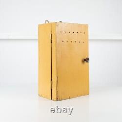 Vintage beige wooden bathroom cabinet, Vintage Industrial medicine wall cabinet