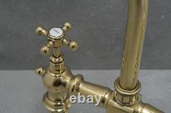 Vintage brass mixer taps retro belfast sink antique faucet swan head