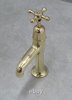 Vintage brass pillar taps TALL belfast sink antique faucet retro