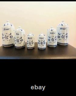 Vintage ceramic kitchen canister set