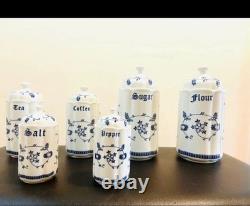 Vintage ceramic kitchen canister set