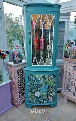 Vintage corner display/ gin/ coctail cabinet with light