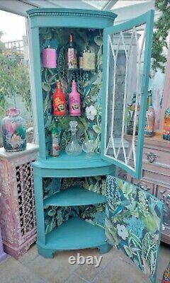 Vintage corner display/ gin/ coctail cabinet with light