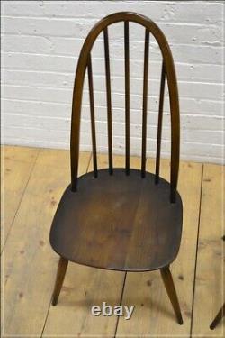 Vintage dining kitchen chair chairs x 2 Ercol quaker elm beech UK DELIVERY