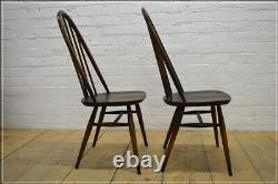 Vintage dining kitchen chair chairs x 2 Ercol quaker elm beech UK DELIVERY