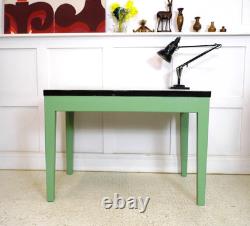 Vintage enamel topped 1950s Kitchen prep pastry table or vintage office desk