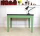 Vintage Enamel Topped 1950s Kitchen Prep Pastry Table Or Vintage Office Desk