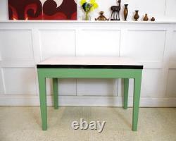Vintage enamel topped 1950s Kitchen prep pastry table or vintage office desk