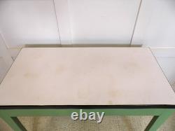 Vintage enamel topped 1950s Kitchen prep pastry table or vintage office desk