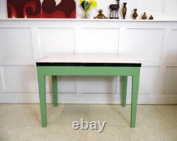 Vintage enamel topped 1950s Kitchen prep pastry table or vintage office desk