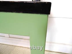 Vintage enamel topped 1950s Kitchen prep pastry table or vintage office desk