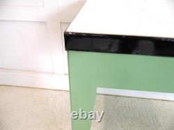 Vintage enamel topped 1950s Kitchen prep pastry table or vintage office desk