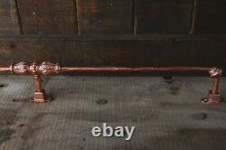 Vintage foot rail, gold, home bar, metal, cast iron, bar, kitchen