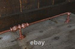 Vintage foot rail, gold, home bar, metal, cast iron, bar, kitchen