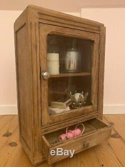 Vintage french Wooden Bathroom Kitchen Cabinet Cupboard Storage Apothecary Herbs