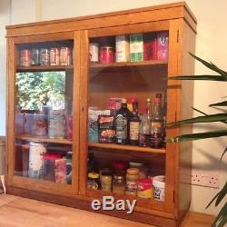 Vintage glass cabinet / kitchen unit / school cabinet / retro