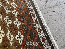 Vintage handknotted Turkish Oushak rug