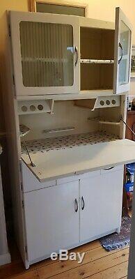 Vintage kitchen larder cupboard Hygena, 50's/60's, off-white, nice original condtn