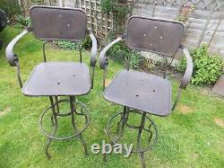 Vintage looking industrial bar/ kitchen stool-metal swivel bar stool-retro bar