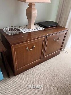 Vintage lounge drinks /display cabinet and matching smaller sideboard cabinet