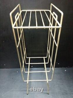 Vintage metal brass tone 2 Tier Shelf Stand Duchin Creations B-25S Storage Rack
