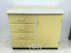 Vintage mid century 1950's restored kitchen cabinet sideboard unit with worktop