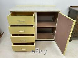 Vintage mid century 1950's restored kitchen cabinet sideboard unit with worktop