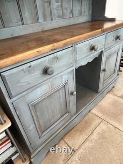 Vintage painted Welsh Dresser from John Lewis Solid Wood/2 glazed upper doors