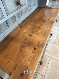 Vintage painted Welsh Dresser from John Lewis Solid Wood/2 glazed upper doors