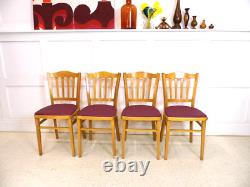 Vintage retro 1970s Kitchen beech dining chairs ex Formica table Ben chairs