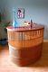 Vintage Retro 50s 60s Bamboo Tiki Style Curved Cocktail Drinks Cabinet Home Bar