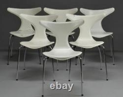 Vintage retro Danish ant dolphin danform mid century kitchen dining chairs x 6