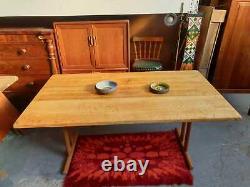 Vintage retro Danish design Mid Century oak wood kitchen dining table work desk