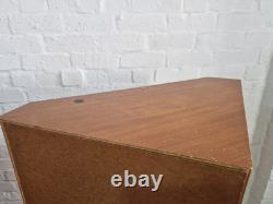 Vintage retro Danish mid century teak corner display cabinet cupboard