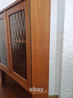 Vintage retro Danish mid century teak corner display cabinet cupboard