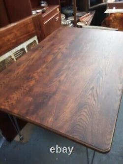 Vintage retro Danish mid century wooden kitchen dining table MCM work desk 70s