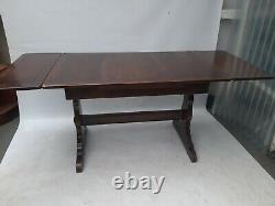 Vintage retro Mid Century wood kitchen dining Ercol table extending farmhouse