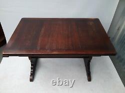Vintage retro Mid Century wood kitchen dining Ercol table extending farmhouse