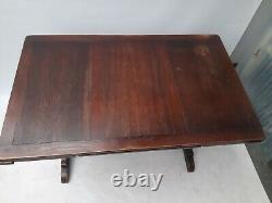 Vintage retro Mid Century wood kitchen dining Ercol table extending farmhouse